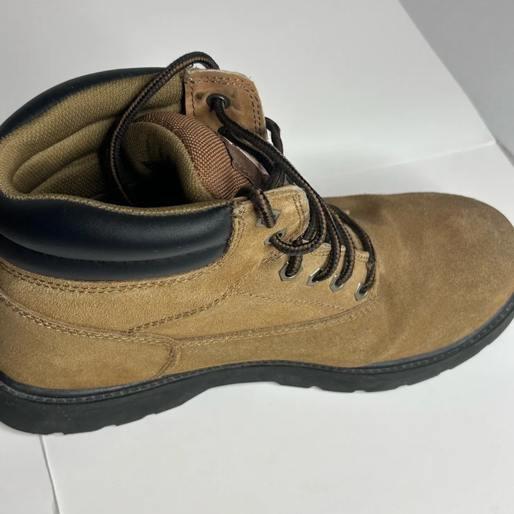 BRAHMA Men's Size 11 Tan Steel Toe Waterproof Work Boots - Used, Good Condition